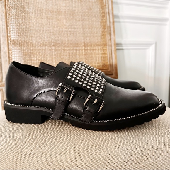 Kurt Geiger Seth Embellished Double Monk-Strap Loafers - Picture 5 of 15